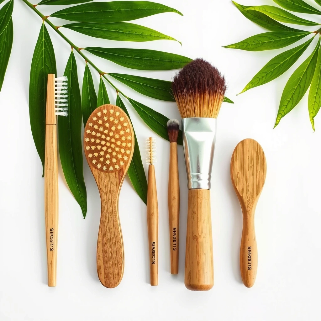 Organic bamboo skincare brush set
